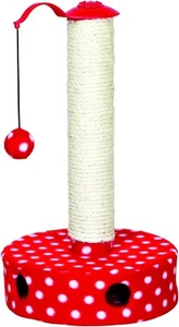 Trixie Cat Scratcher Tree - Red and White Dots - 27 x 45cm - Picture 1 of 3
