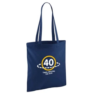 40th Birthday Gift Bag Age 40 Birthday Idea Light Weight Foldable Reusable Tote - Picture 1 of 18