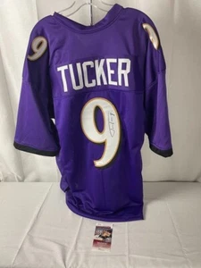 Justin Tucker signed autographed Ravens Custom Jersey JSA - Picture 1 of 4