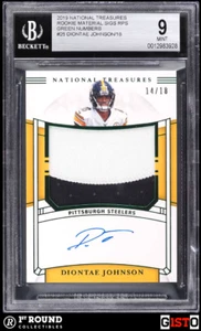 POP 1 Diontae Johnson BGS 9 w 10 AU: 2019 National Treasures RPA Green Gisto /18 - Picture 1 of 3