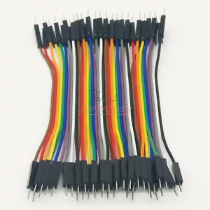40p 10CM Dupont Male To Male Jumper Wire Ribbon Cable for Breadboard Arduino - Picture 1 of 3
