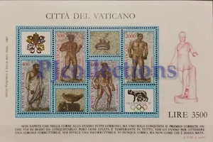 3534-VATICANO -VATICAN CITY 1987 ESPOSIZIONE FILATELIA ROMA FULL SHEET 4 STAMPS - Bild 1 von 1