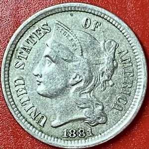 1881 NICKEL THREE CENT PIECE - Picture 1 of 2