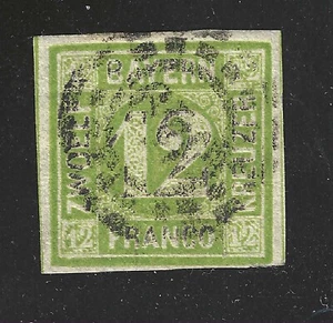 SELLO BAVARIA #13 -- NÚMERO 12kr -- 1862 -- usado - Imagen 1 de 3
