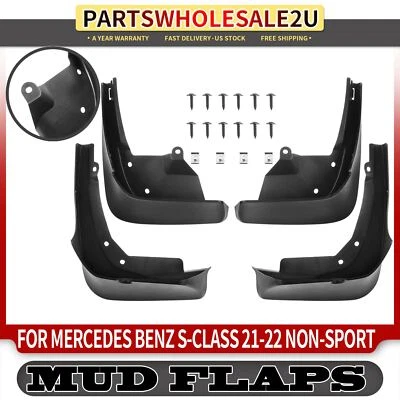 4 piezas protectores contra salpicaduras guardabarros para Mercedes-Benz W223 V223 S450L S500 S580 sedán Foto 1 de 4