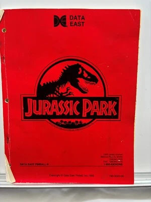 ORIGINAL-JURASSIC PARK-DATA EAST-COMPLETE OWNERS MANUAL - Image 1 of 3