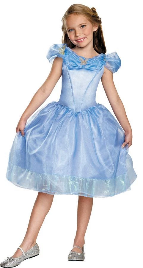 VESTIDO FANTASIA AZUL FILME CINDERELA CLÁSSICO FEMININO DISNEY GRANDE DG87057G - Imagem 1 de 1