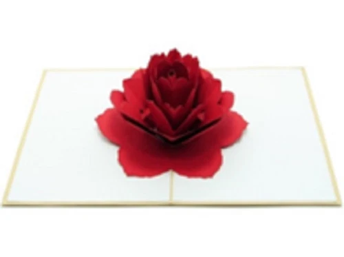 Rose Valentines Day Pop up Card Pop-Up Card 3D Popup Greeting Card Free Shipping - Image 1 of 1