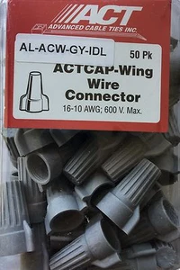 Grey Wing Wire Connectors UL - 50 PACK - Bild 1 von 1