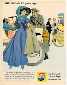 1960 PEPSI COLA Soda Pop Model T Vintage Print Ads - Picture 1 of 1