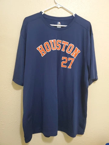 Jose Altuve Houston Astros #27 Genuine Merchandise T-Shirt Size 2XL MLB Blue Cover