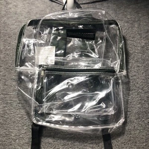 Mochila TrailMaker Clásica Cristal Transparente con Borde Verde Ver a Través Talla Juvenil - Imagen 1 de 10