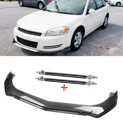 For Chevrolet Impala 2007-2020 Front Bumper Lip Spoiler Splitter Carbon Fiber Foto 1 de 4