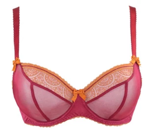 Reggiseno con ferretto Curvy Kate Bardot Berry bordeaux e rame balcone senza imbottitura - Foto 1 di 2