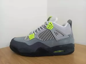 Nike Air Jordan 4 Retro SE NEON Mens Basketball Sneakers Shoes Trainers UK 8 - Picture 1 of 8