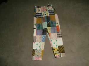 Vintage Handarbeit Damen Quilt Patchwork Hose Hose - Bild 1 von 12