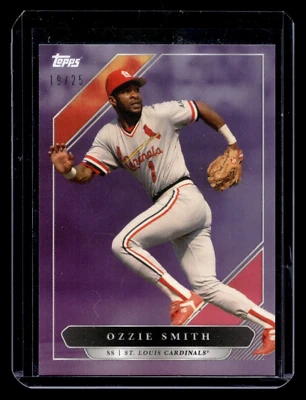 2021 TOPPS X DEREK JETER CAPTAIN'S CREW PURPLE #11 OZZIE SMITH #ED /25 CARDINALS - Image 1 of 3