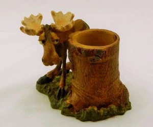 BIG SKY CARVER MOUNTAIN MOOSE PENCIL HOLDER COLLECTIBLE FIGURINE NEW SHIPS FREE - Picture 1 of 6