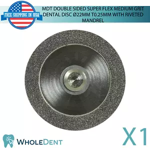 Disco dental súper flexible diamante doble cara grano medio Ø22 mm espesor 0,25 mm - Imagen 1 de 5