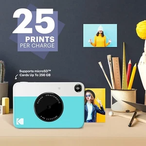 Kodak Printomatic digitale Sofortbildkamera in blau getestet & funktionsfähig - blau - Bild 1 von 3