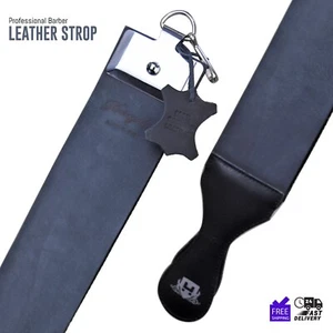 Barber Leather STROP for Woodcarving Chisels Razor Chef's knife Polishing Sharp - Picture 1 of 5