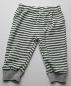 Infant Baby Boys 6 Months Baby Essentials Green White Gray Striped Pants - Picture 1 of 2