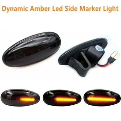 Smoke LED Side Marker Light Turn Signal Lamp For Mitsubishi Outlander Lancer EVO Foto 1 de 4