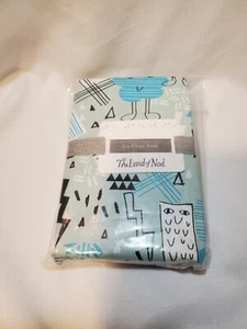 NIP - Land Of Nod Fitted Crib Nursery Sheet Cute Gender Neutral Creatures - Picture 1 of 2
