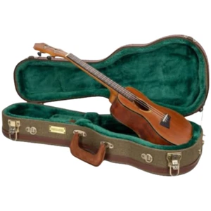 Estuche de ukelele soprano Crossrock Master Series para cuello largo de 21"" | Verde oliva - Imagen 1 de 7