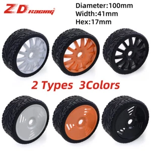 ZD Racing 100mm Tyres Wheels 17mm Hex for Redcat HSP HPI Kyosho 1/8 Buggy RC Car - Picture 1 of 24