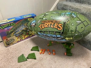 Original Vintage 1980s TMNT 1988 Turtle Blimp Near Complete With Box, Manual - Bild 1 von 24