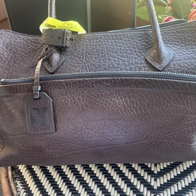 Сумка с короткими ручками Reed Krakoff коричневая шагреневая лицевая кожа XL - Изображение 1 из 4