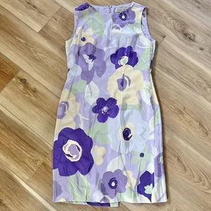 100% SILK Casual Corner Dress Floral Sequin Detail Career Office Church Party 6 - Picture 1 of 8