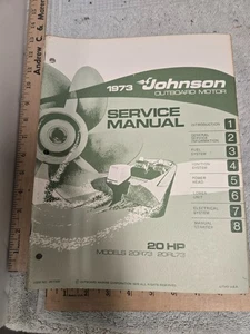 Johnson fuerabordas manual de servicio, 1973, modelos de 20 caballos de fuerza - Imagen 1 de 1