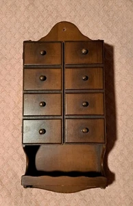 Mueble de cocina de madera vintage estante para especias colgante de pared estilo boticario estante - Imagen 1 de 5