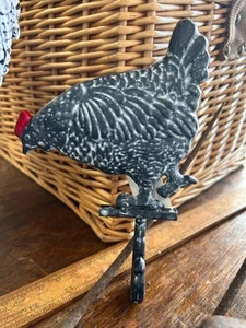 Chicken Wall Hook -Cast Iron - Black - Picture 1 of 2