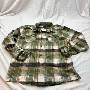 NEW Men's Medium Original Deluxe Supply Flannel Shirt Long Sleeve Button Up - Picture 1 of 7