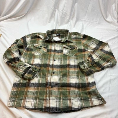 NEW Men's Medium Original Deluxe Supply Flannel Shirt Long Sleeve Button Up - Image 1 of 4