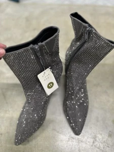 A New Day Strass Silber Absatz Stiefel Gr. 11 Neu mit Etikett - Bild 1 von 3