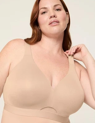 Cacique Lane Bryant Comfort Bliss Lightly Lined No-Wire Bra Nude Beige Size 38G - Image 1 of 4