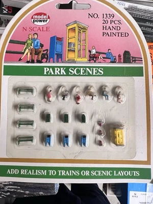 Model power, N – scale, park scene, #1339, 20Pieces, NIB - Image 1 of 2