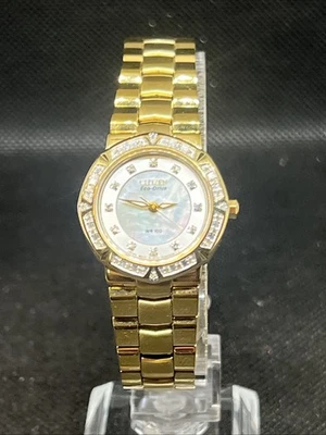 Citizen Ladies Watch 880182 E031-S053668 Gold Toned Diamond Bezel MOP Dial - Image 1 of 4