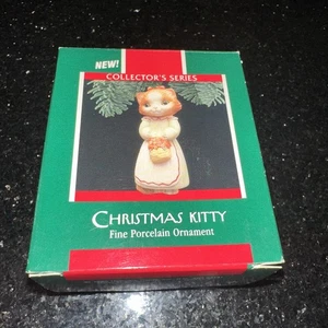 Hallmark "Christmas Kitty" #1 Collectors Series Porzellan Ornament (1989) - Bild 1 von 14