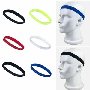 5 PCS Sports Headbands Yoga Running Fitness Sweatbands Non-Slip Headband - Picture 1 of 15