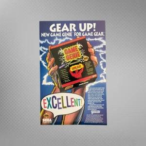 Spiel Genie für SEGA Spiel Gear Videospiel Originaldruck Anzeige 90er 1993 Ausrüstung! - Bild 1 von 2
