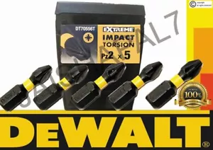 DeWALT PZ2 Extreme Torsion Impact Screwdriver Bits Pozi 25mm x5 Bits Fits Makita - Picture 1 of 1