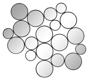 Dekospiegel Malisa schwarz Metall 19 Elemente 121 cm Design Spiegel Wandspiegel - Bild 1 von 6