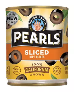 Pearls, Sliced Ripe, Black Olives, 3.8 Oz, 12-Cans - Picture 1 of 12