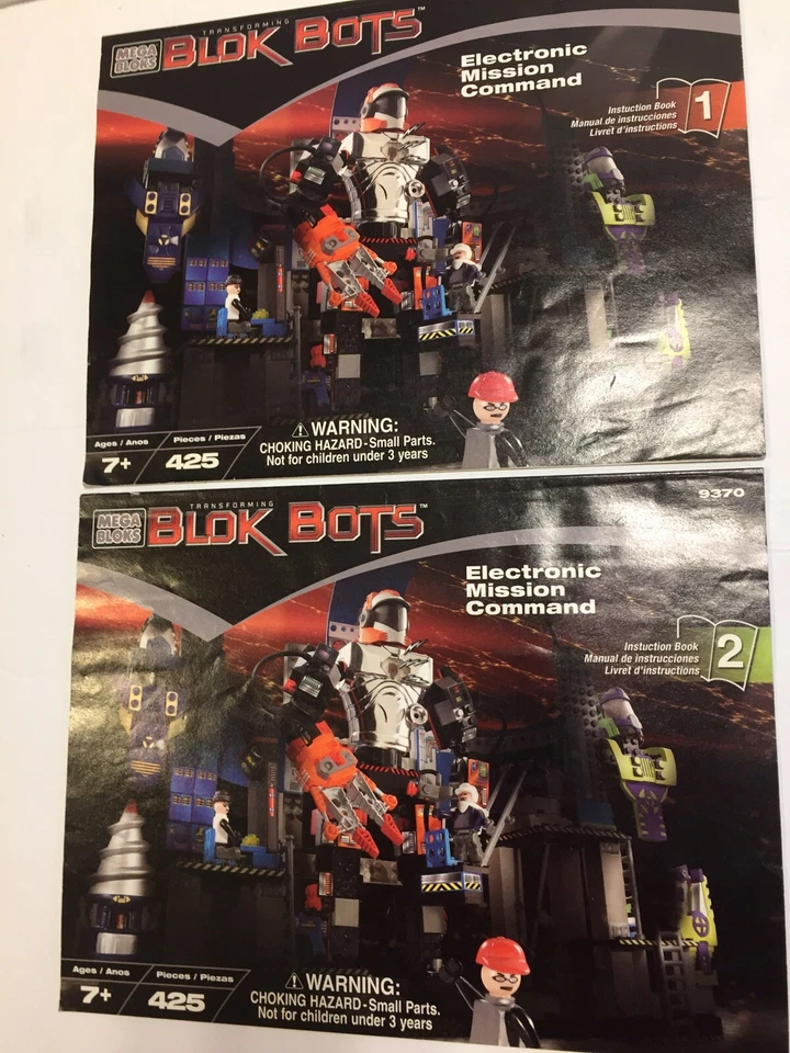 Mega Bloks Transforming Blok Bots Instruction Books 1&2 - Image 1 of 1