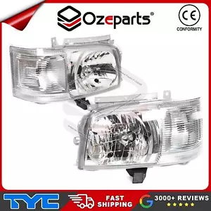 Pair of LH+RH Head Light Lamp Fits Toyota Hiace Van Bus commuter 2005~2010 EMark - Picture 1 of 5
